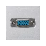 Simon Connect TSC-K100B-8 Płytka K45 złącza VGA (D-Sub 15) 45x45mm + wkład; zaciski śrubowe; aluminium