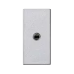 Simon Connect TSC-K123B-8 Płytka K45/2 gniazda mini-jack 22,5x45mm + wkład; zaciski śrubowe; aluminium