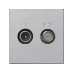 Simon Connect TSC-K130A-8 Gniazdo K45 TV-SAT 5-2400 MHz 2dB; aluminium