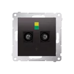 Simon 54 WMDE-012000-048 Gniazdo ekwipotencjalne podwójne (moduł); antracyt