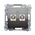 Simon 54 WMDE-012000-048 Gniazdo ekwipotencjalne podwójne (moduł); antracyt