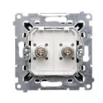 Simon 54 WMDE-012000-048 Gniazdo ekwipotencjalne podwójne (moduł); antracyt