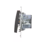 Simon 54 WMDL-010x2x-046 Łącznik jednobiegunowy (moduł) 16AX, 250V~, zaciski śrubowe; brąz mat