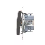 Simon 54 WMDL-011xxx-046 Łącznik jednobiegunowy z podświetleniem LED (moduł) 10AX, 250V~, szybkozłącza; brąz mat