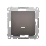 Simon 54 WMDL-011xx1-046 Łącznik jednobiegunowy z sygnalizacją załączenia LED (moduł) 10AX, 250V~, szybkozłącza; brąz mat