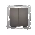 Simon 54 WMDL-550xxx-046 Łącznik świecznikowy do wersji IP44 (moduł) 10AX, 250V~, szybkozłącza; brąz mat Posiada wkładkę uszczelniającą pod klawisze DU1W