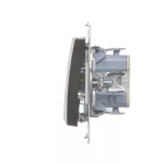 Simon 54 WMDL-550xxx-046 Łącznik świecznikowy do wersji IP44 (moduł) 10AX, 250V~, szybkozłącza; brąz mat Posiada wkładkę uszczelniającą pod klawisze DU1W