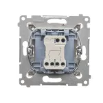 Simon 54 WMDL-550xxx-046 Łącznik świecznikowy do wersji IP44 (moduł) 10AX, 250V~, szybkozłącza; brąz mat Posiada wkładkę uszczelniającą pod klawisze DU1W