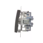 Simon 54 WMDL-0612xx-046 Łącznik schodowy podwójny z podświetleniem (moduł) 10AX, 250V~, zaciski śrubowe; brąz mat