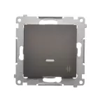 Simon 54 WMDL-071xxx-046 Łącznik krzyżowy z podświetleniem LED (moduł) 10AX, 250V~, szybkozłącza; brąz mat