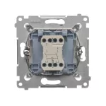 Simon 54 WMDL-021xxx-046 Łącznik dwubiegunowy z podświetleniem LED (moduł) 10AX, 250V~, szybkozłącza; brąz mat