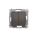 Simon 54 WMDL-040xxx-046 Przycisk roletowy (moduł) 10AX, 250V~, szybkozłącza; brąz mat