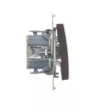 Simon 54 WMDL-091xxx-046 Przycisk „dzwonek” z podświetleniem LED (moduł) 10AX, 250V~, szybkozłącza; brąz mat