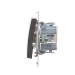 Simon 54 WMDL-081xxx-046 Przycisk „światło” z podświetleniem LED (moduł) 10AX, 250V~, szybkozłącza; brąz mat