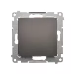 Simon 54 WMDL-0P03xx-046 Przycisk pojedynczy zwierny bez piktogramu (moduł) 10AX, 250V~, szybkozłącza; brąz mat