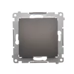 Simon 54 WMDL-0P0x2x-046 Przycisk pojedynczy zwierny bez piktogramu (moduł) 16AX, 250V~, zaciski śrubowe; brąz mat