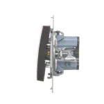 Simon 54 WMDL-0P0x2x-046 Przycisk pojedynczy zwierny bez piktogramu (moduł) 16AX, 250V~, zaciski śrubowe; brąz mat