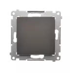 Simon 54 WMDL-0PR3xx-046 Przycisk pojedynczy rozwierny bez piktogramu (moduł) 10AX, 250V~, szybkozłącza; brąz mat