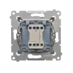 Simon 54 WMDL-0PR3xx-046 Przycisk pojedynczy rozwierny bez piktogramu (moduł) 10AX, 250V~, szybkozłącza; brąz mat