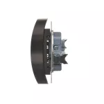 Simon 54 WMDW-00210M-046 Gniazdo wtyczkowe podwójne z uziemieniem z przesłonami (moduł) 16A, 250V~, zaciski śrubowe; brąz mat