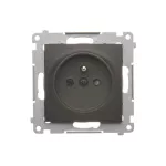 Simon 54 WMDW-00111x-046 Gniazdo wtyczkowe z uziemieniem i przesłonami (moduł) 16A, 250V~, zaciski śrubowe; brąz mat
