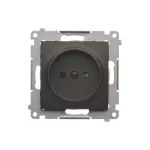 Simon 54 WMDW-00101x-046 Gniazdo wtyczkowe bez uziemienia z przesłonami (moduł) 16A, 250V~, zaciski śrubowe; brąz mat