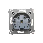 Simon 54 WMDW-00101x-046 Gniazdo wtyczkowe bez uziemienia z przesłonami (moduł) 16A, 250V~, zaciski śrubowe; brąz mat