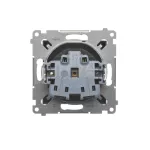 Simon 54 WMDW-53121x-046 Gniazdo wtyczkowe do wersji IP44 bez uszczelki (moduł) 16A, 250V~, zaciski śrubowe, klapka transparentna; brąz mat Wymagana uszczelka ramki