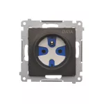 Simon 54 WMDW-01111x-046 Gniazdo DATA z kluczem uprawniającym (moduł) 16A, 250V~, zaciski śrubowe; brąz mat