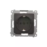 Simon 54 WMDW-03111x-046 Gniazdo Schuko z przesłonami (moduł) 16A, 250V~, zaciski śrubowe; brąz mat