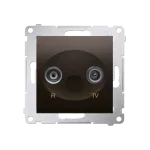 Simon 54 WMDA-01100z-046 Gniazdo antenowe R-TV zakończeniowe do gniazd przelotowych (moduł); brąz mat