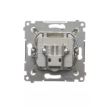 Simon 54 WMDA-07xxxx-041 Gniazdo TV-DATA. Dwa porty wyjściowe typu "F" (moduł). Częstotliwość dla wejścia 5-1000 MHz; kremowy