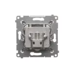 Simon 54 WMDA-07xxxx-046 Gniazdo TV-DATA. Dwa porty wyjściowe typu "F" (moduł). Częstotliwość dla wejścia 5-1000 MHz; brąz mat