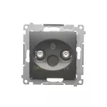 Simon 54 WMDA-07xxxx-048 Gniazdo TV-DATA. Dwa porty wyjściowe typu "F" (moduł). Częstotliwość dla wejścia 5-1000 MHz; antracyt