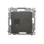 Simon 54 WMDT-0010xx-046 Gniazdo telefoniczne pojedyncze RJ12 (moduł); brąz mat