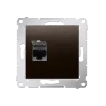 Simon 54 WMDK-0630xx-046 Gniazdo komputerowe pojedyncze RJ45 kategoria 6, ekranowane z przesłoną przeciwkurzową (moduł); brąz mat