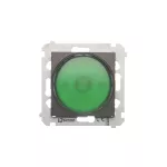 Simon 54 WMDS-020x3x-046 Sygnalizator świetlny LED – światło zielone (moduł) 230V~; brąz mat