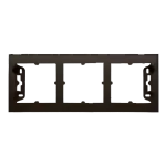 Simon 54 Premium WMDZ-203xxx-046 Puszka natynkowa 3-krotna do ramek PREMIUM. Głębokość 35 mm; brąz mat