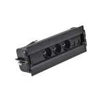 Simon 480 TS48-630E300K0-44 Spinner 3 gn. typ E i płytka dla 2 złączy RJ45 keystone; złącze 10 cm przewód; czarny