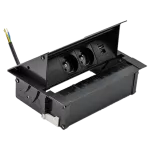 Simon 480 TS48-730E20B00-44 Cover 2 gn. typ E + ładowarka USB typ A+C; złącze 10 cm przewód; czarny