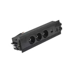 Simon 480 TS48-530E30BK0-44 Indesk 3 gn. typ E + ładow. USB A+C i płytka dla 2 złączy RJ45 keystone; złącze 10 cm przewód; czarny