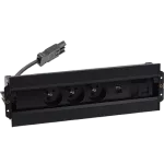 Simon 480 TS48-610E30BK0-44 Spinner 3 gn. typ E + ładow. USB A+C i płytka dla 2 złączy RJ45 keystone; złącze w układzie Wieland; czarny