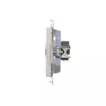 Simon 55 WMDK-16105N-143 Gniazdo komputerowe RJ45 kategoria 5e + telefoniczne RJ12 (moduł); Aluminium mat