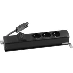 Simon 480 TS48-110E300K0-44 Listwa standardowa 3 gn. typ E i płytka 2xRJ45 keystone; złącze w układzie Wieland; czarny