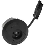 Simon 480 TS48-310E10E00-44 Gniazdo meblowe 1 gn. typ E + ładowarka USB type C złącze w układzie Wieland; czarny