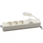 Simon 480 TS48-110E300K0-33 Listwa standardowa 3 gn. typ E i płytka 2xRJ45 keystone; złącze w układzie Wieland; biały