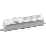 Simon 480 TS48-210E300K0-33 Listwa poszerzona 3 gn. typ E i płytka 2xRJ45 keystone; złącze w układzie Wieland; biały