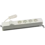 Simon 480 TS48-110E400K0-30 Listwa standardowa 4 gn. typ E i płytka 2xRJ45 keystone; złącze w układzie Wieland; alu-biały