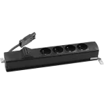 Simon 480 TS48-110E400K0-44 Listwa standardowa 4 gn. typ E i płytka 2xRJ45 keystone; złącze w układzie Wieland; czarny