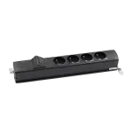 Simon 480 TS48-130E400K0-44 Listwa standardowa 4 gn. typ E i płytka 2xRJ45 keystone; złącze śrubowe; czarny